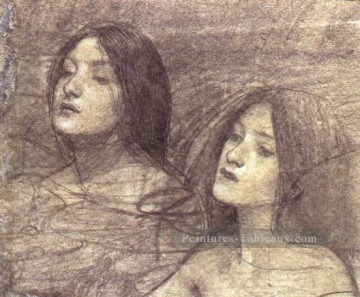 Hylas et les nymphes étudient JW femme grecque John William Waterhouse Peinture à l'huile